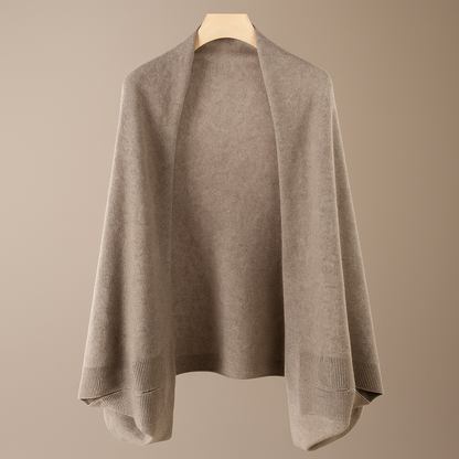 Maja - Wełniany, narzutkowy sweter z rzemieślniczymi akcentami