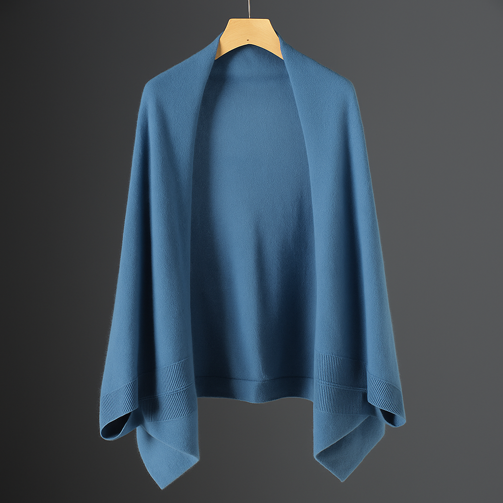 Maja - Wełniany, narzutkowy sweter z rzemieślniczymi akcentami