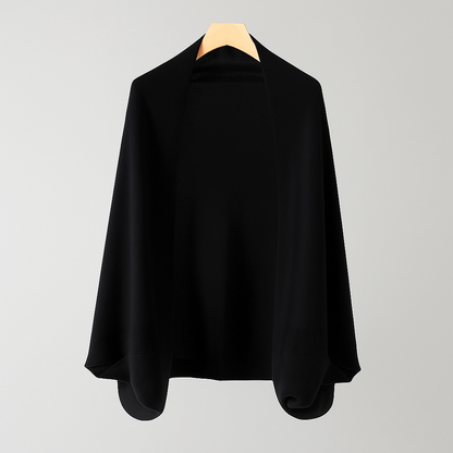 Maja - Wełniany, narzutkowy sweter z rzemieślniczymi akcentami